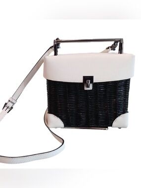 Botkier lennox Black and White Crossbody Bag with Two-Tone Design